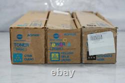 3 New OEM Konica Bizhub C450i/C550i/C650i TN626 CYK Toners ACV1430,230,130