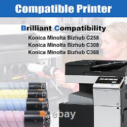 4PK TN324 Toner Cartridge For Konica Minolta Bizhub C258 C308 C368 Printer