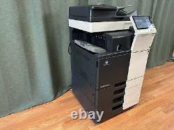Demo Konica Minolta Bizhub 368e B/W Copier Printer Scanner Fax Finisher LOW 4k