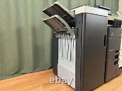Konica Minolta Biz Hub C754e Color Copier Printer Scanner Finisher Low Use 83K