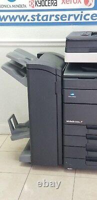 Konica Minolta Bizhub C454e Color Copier Printer Scanner Network Booklet maker