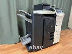 Konica Minolta Bizhub C558 Color Copier Printer Book Finisher Low Usage 110k