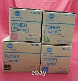 Konica Minolta TN213 CMYK Toner Cartridges BizHub C203/C253 NewGenuine Original