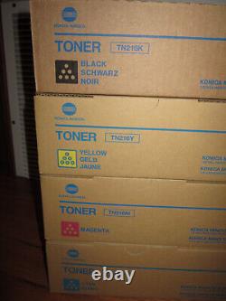 Konica Minolta TN216 CMYK Toner Set Cyan Magenta Yellow Black Bizhub C220 C280