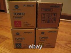 Konica Minolta TN216 CMYK Toner Set Cyan Magenta Yellow Black Bizhub C220 C280
