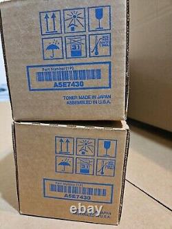 TN622C Set of Two Konica Minolta Cyan Toner Cartridges C1085 C1100 C6085